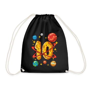 10 Anniversaire Astronaute de l’espace 10 ans - Sac de sport léger - noir - Devant