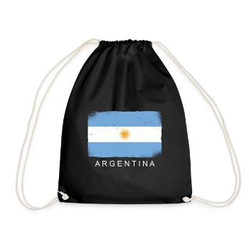 Argentine Drapeau Amérique du Sud Drapeau argentin - Sac de sport léger - noir - Devant