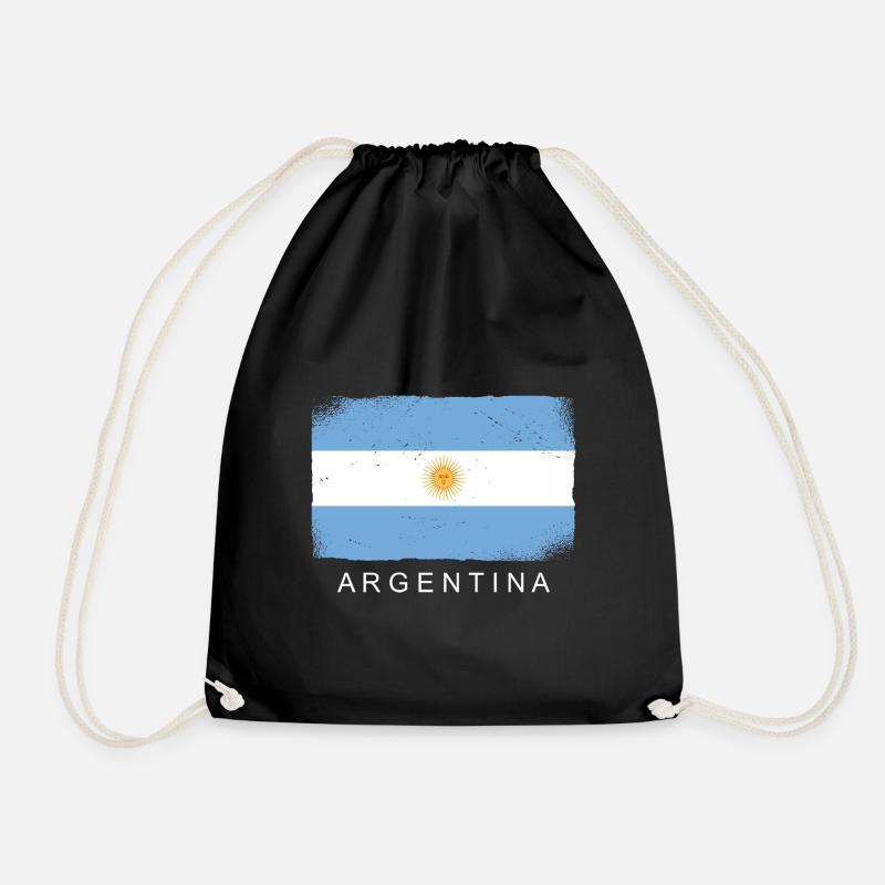 Argentine Drapeau Amérique du Sud Drapeau argentin - Sac de sport léger - noir