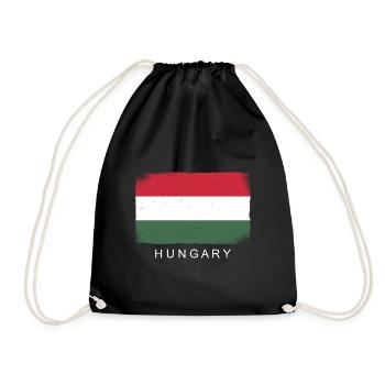 Ungarn Flagge Ungarische Fahne Balaton Hungary - Turnbeutel - Schwarz - Vorne