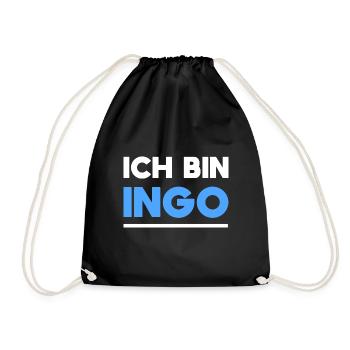 Ingo Name Spruch für stolze Ingos - Turnbeutel - Schwarz - Vorne