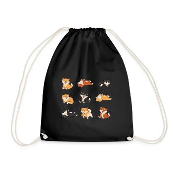 Shiba Inu - Turnbeutel - Schwarz - Vorne