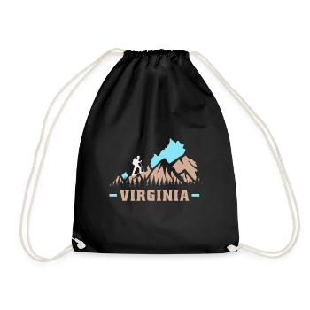 Wandern in Virginia Design für stolze Virginier - Turnbeutel - Schwarz - Vorne