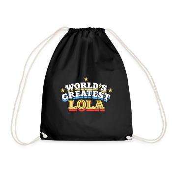 Großartiges Lola Filipino Design für stolze Pinoys - Turnbeutel - Schwarz - Vorne