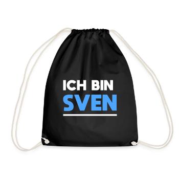 Sven Name Spruch für stolze Svens - Turnbeutel - Schwarz - Vorne