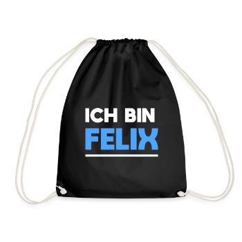 Felix Name Spruch für stolze Felixs - Turnbeutel - Schwarz - Vorne