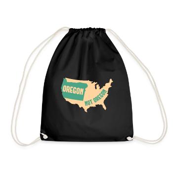 Oregon Nicht Oregon Design für stolze Oregonianer - Turnbeutel - Schwarz - Vorne