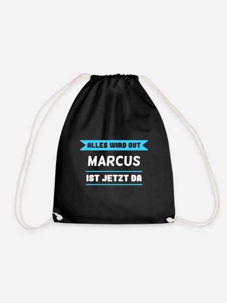 Marcus Name Design für stolze Marcus - Turnbeutel - Schwarz