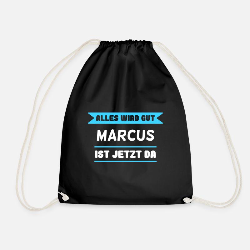 Marcus Name Design für stolze Marcus - Turnbeutel - Schwarz
