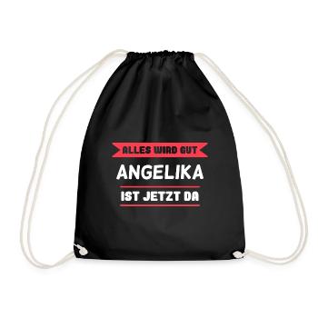 Angelika Name Design für stolze Angelikas - Turnbeutel - Schwarz - Vorne