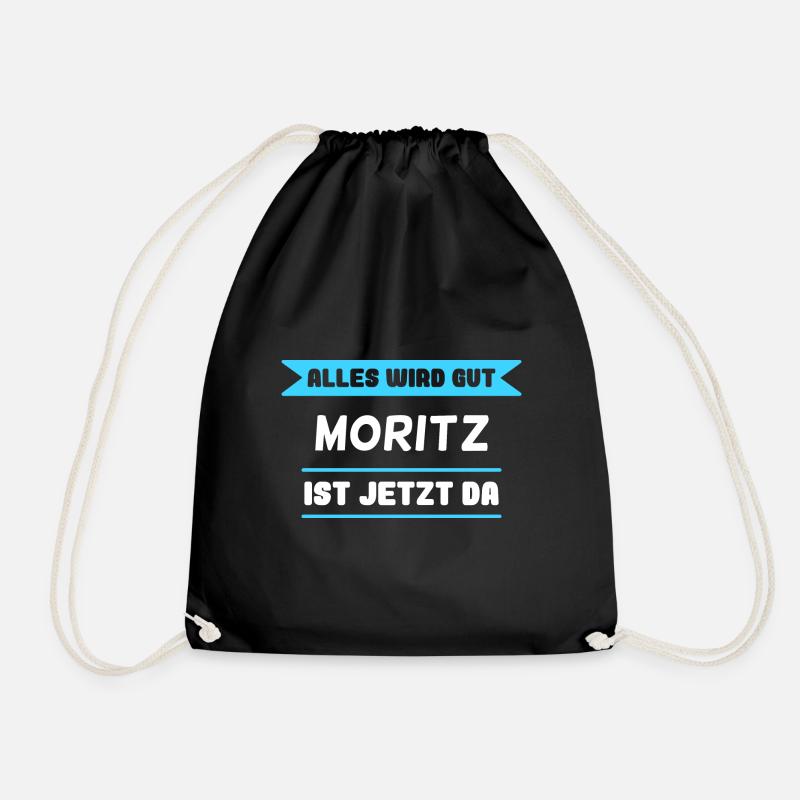 Moritz Name Design für stolze Moritz - Turnbeutel - Schwarz