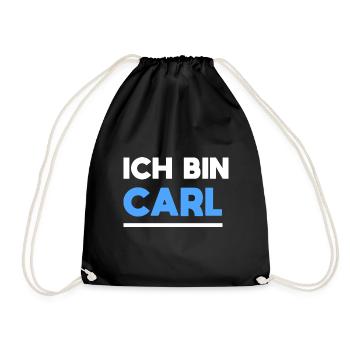 Carl Name Spruch für stolze Carls - Turnbeutel - Schwarz - Vorne