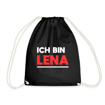 Lena Name Spruch für stolze Lenas - Turnbeutel - Schwarz - Vorne
