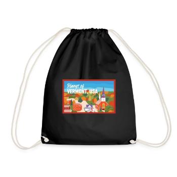 Vermont Fil-Am Design for proud Pinoys - Drawstring Bag - black - Front