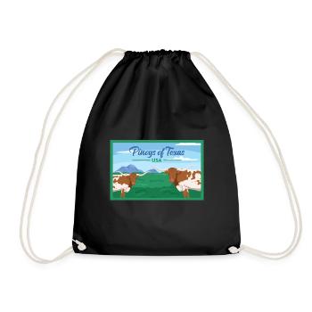 Texas Fil-Am Design for Proud Pinoys - Drawstring Bag - black - Front