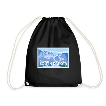 South Dakota Fil-Am Design for proud Pinoys - Drawstring Bag - black - Front