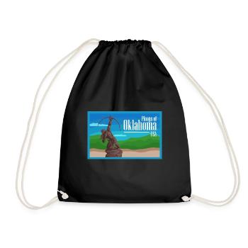 Oklahoma Fil-Am Design for Proud Pinoys - Drawstring Bag - black - Front