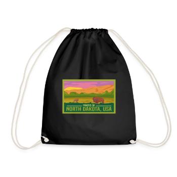 North Dakota Fil-Am Design for proud Pinoys - Drawstring Bag - black - Front