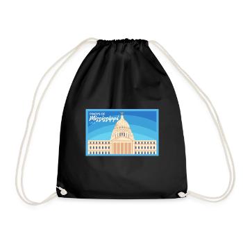 Mississippi Fil-Am design for proud Pinoys - Drawstring Bag - black - Front