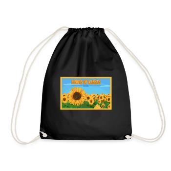 Kansas Fil-Am Design for proud Pinoys - Drawstring Bag - black - Front