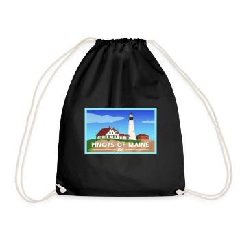 Maine Fil-Am design for proud Pinoys - Drawstring Bag - black - Front