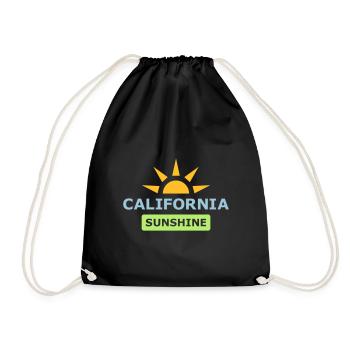 ★ design colors changeable ★ California Sunshine - Drawstring Bag - black - Front