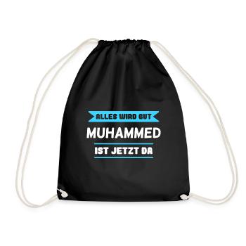 Muhammed Name Design für stolze Muhammeds - Turnbeutel - Schwarz - Vorne