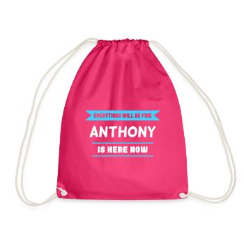 Anthony Name Saying für stolze Anthonys - Turnbeutel - Fuchsia - Vorne