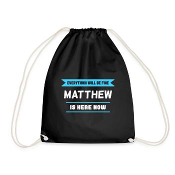 Matthew Name Saying für stolze Matthews - Turnbeutel - Schwarz - Vorne