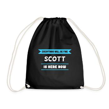 Scott Name Spruch für stolze Schotten - Turnbeutel - Schwarz - Vorne