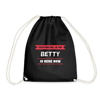 Betty Name Saying für stolze Bettys - Turnbeutel - Schwarz - Vorne