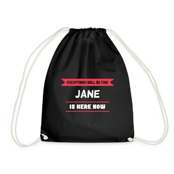 Jane Name Saying für stolze Janes - Turnbeutel - Schwarz - Vorne
