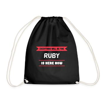 Ruby Name Saying für stolze Rubys - Turnbeutel - Schwarz - Vorne