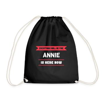 Annie Name Saying für stolze Annies - Turnbeutel - Schwarz - Vorne