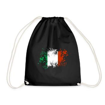 Italie Drapeau Klecks Italien Drapeau Italien - Sac de sport léger - noir - Devant