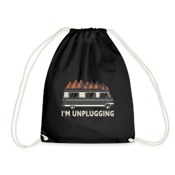 Caravan Motorhome Caravan Camper - Drawstring Bag - black - Front