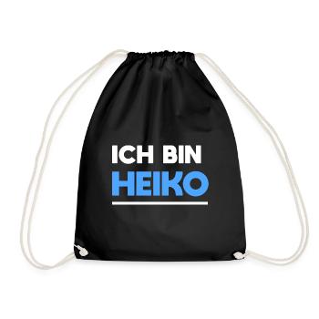 Heiko Name Spruch für stolze Heikos - Turnbeutel - Schwarz - Vorne
