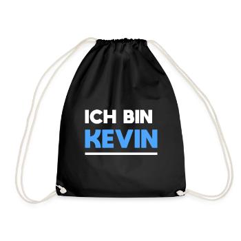 Kevin Name Spruch für stolze Kevins - Turnbeutel - Schwarz - Vorne