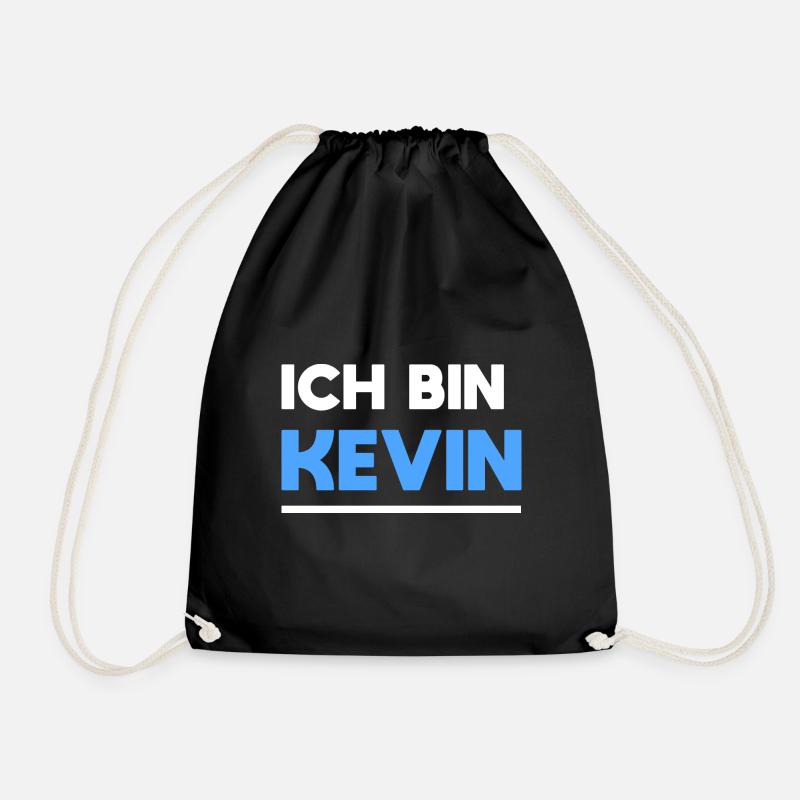 Kevin Name Spruch für stolze Kevins - Turnbeutel - Schwarz