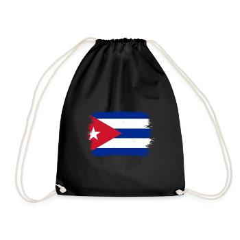 Kuba Flagge Karibik Urlaub Cuba Reise Havanna - Turnbeutel - Schwarz - Vorne