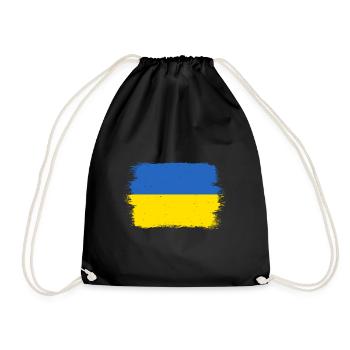 Drapeau de l’Ukraine Vintage Drapeau ukrainien d’occasion Look - Sac de sport léger - noir - Devant