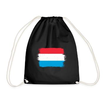Luxembourg Flag Luxembourg flag Home - Drawstring Bag - black - Front