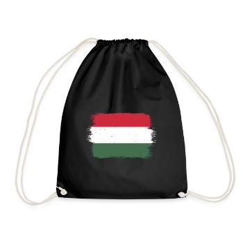 Ungarn Flagge Ungarische Fahne Balaton Hungary - Turnbeutel - Schwarz - Vorne