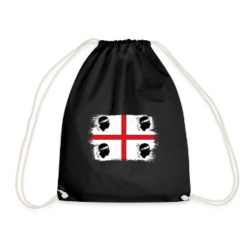 Sardinia Flag Sardinian Flag Sardegna Flag - Drawstring Bag - black - Front
