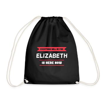 Elizabeth Name Saying für stolze Elizabeths - Turnbeutel - Schwarz - Vorne