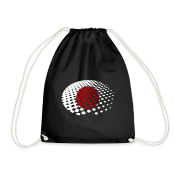 Japan Flag Used Look Nihon Japanese Flag - Drawstring Bag - black - Front