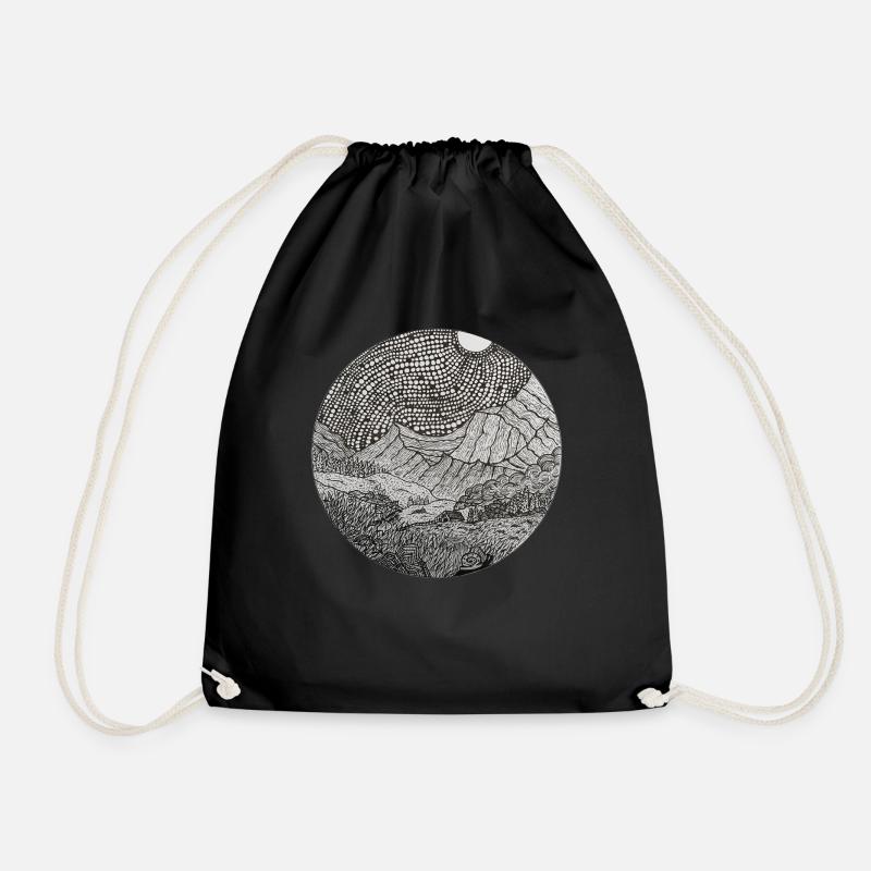 Simple nature - Drawstring Bag - black