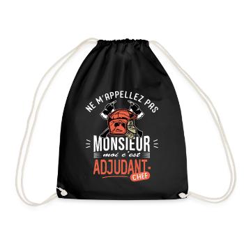 sapeurs pompiers adjudant chef drôle grade pompier - Sac de sport léger - noir - Devant