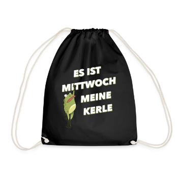 Es Ist Mittwoch Meine Kerle - Turnbeutel - Schwarz - Vorne