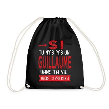tu n as pas un Guillaume dans ta vie Cadeau Humour - Sac de sport léger - noir - Devant